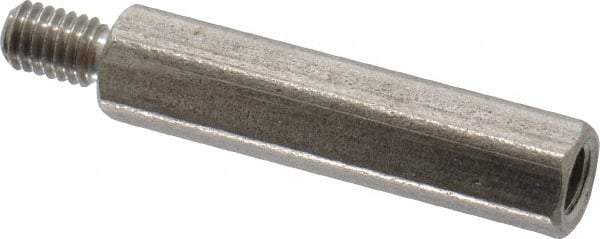 Electro Hardware - M3x0.50, 24.76mm OAL, 4.5mm Across Flats, Stainless Steel Hex Male/Female Circuit Board Standoffs - 6.4mm Thread Depth, 20mm Body Length, Uncoated - Apex Tool & Supply