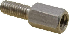 Electro Hardware - M4x0.70, 18.53mm OAL, 6mm Across Flats, Stainless Steel Hex Male/Female Circuit Board Standoffs - 11.1mm Thread Depth, 9mm Body Length, Uncoated - Apex Tool & Supply