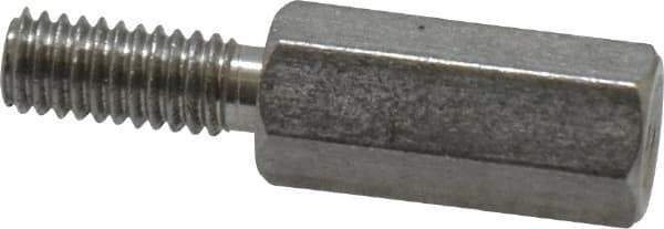 Electro Hardware - M4x0.70, 23.53mm OAL, 6mm Across Flats, Stainless Steel Hex Male/Female Circuit Board Standoffs - 11.1mm Thread Depth, 14mm Body Length, Uncoated - Apex Tool & Supply