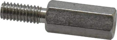 Electro Hardware - M4x0.70, 23.53mm OAL, 6mm Across Flats, Stainless Steel Hex Male/Female Circuit Board Standoffs - 11.1mm Thread Depth, 14mm Body Length, Uncoated - Apex Tool & Supply