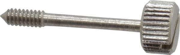 Electro Hardware - Slotted Drive #4-40 UNC 29/32" Length Under Head Captive Screw - 18-8 Stainless Steel, 5/16" Head Diam, 3/16" Head Height, Uncoated - Apex Tool & Supply