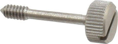 Electro Hardware - Slotted Drive #6-32 UNC 29/32" Length Under Head Captive Screw - 18-8 Stainless Steel, 3/8" Head Diam, 3/16" Head Height, Uncoated - Apex Tool & Supply