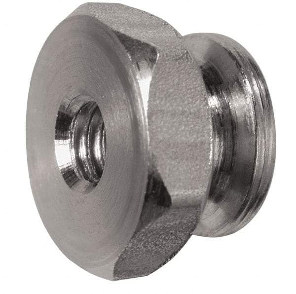 Electro Hardware - #10-24 UNC Thread, Uncoated, Grade 303 Stainless Steel Hex Thumb Nut - 11/32" Overall Height, 1/2" Head Diam - Apex Tool & Supply