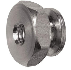 Electro Hardware - #10-24 UNC Thread, Uncoated, Grade 303 Stainless Steel Hex Thumb Nut - 11/32" Overall Height, 1/2" Head Diam - Apex Tool & Supply