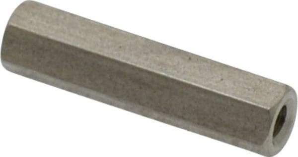 Electro Hardware - M2.5x0.45, 19mm OAL, 4.5mm Across Flats, Stainless Steel Hex Partially Threaded Female Circuit Board Standoffs - 4.8mm Thread Depth, 19mm Body Length, Uncoated - Apex Tool & Supply
