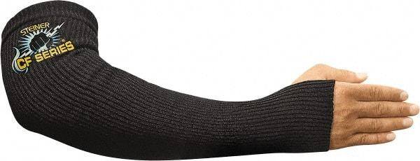 Steiner - Size Universal, Black Carbon Fiber Knit Welding Sleeve - 18" Long Sleeve, Made with Thumb Hole - Apex Tool & Supply