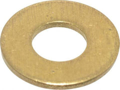 Value Collection - #12 Screw, Brass Standard Flat Washer - 0.228" ID x 1/2" OD, 0.04" Thick, Plain Finish - Apex Tool & Supply