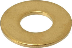 Value Collection - 3/8" Screw, Brass Standard Flat Washer - 0.392" ID x 7/8" OD, 0.062" Thick, Plain Finish - Apex Tool & Supply