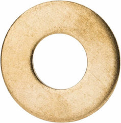 Value Collection - 7/16" Screw, Brass Standard Flat Washer - 0.531" ID x 1-1/4" OD, 0.081" Thick, Plain Finish - Apex Tool & Supply