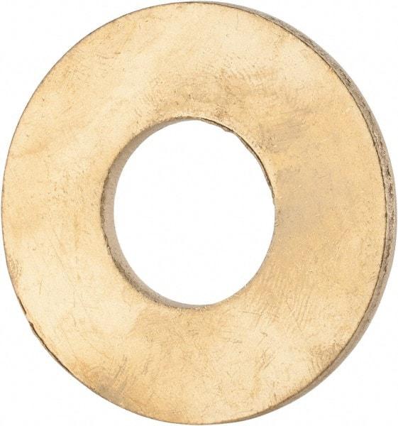 Value Collection - 3/4" Screw, Brass Standard Flat Washer - 0.812" ID x 1-7/8" OD, 0.114" Thick, Plain Finish - Apex Tool & Supply