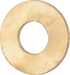 Value Collection - 3/4" Screw, Brass Standard Flat Washer - 0.812" ID x 1-7/8" OD, 0.114" Thick, Plain Finish - Apex Tool & Supply