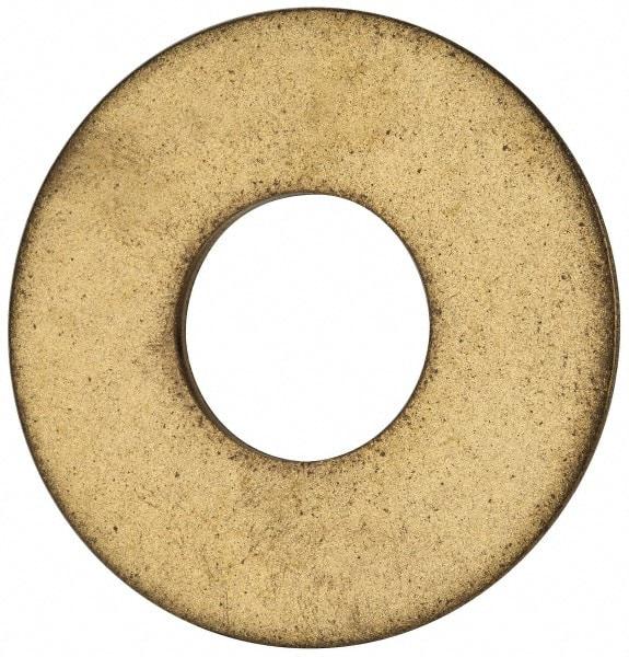 Value Collection - 7/8" Screw, Brass Standard Flat Washer - 0.937" ID x 2-1/4" OD, 0.128" Thick, Plain Finish - Apex Tool & Supply