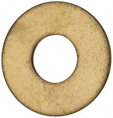 Value Collection - 7/8" Screw, Brass Standard Flat Washer - 0.937" ID x 2-1/4" OD, 0.128" Thick, Plain Finish - Apex Tool & Supply