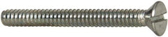 Value Collection - #6-32 UNC, 1-1/4" OAL Slotted Drive Machine Screw - Flat Head, Grade 2 Steel, Zinc-Plated Finish, Without Washer - Apex Tool & Supply