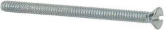 Value Collection - #6-32 UNC, 2" OAL Slotted Drive Machine Screw - Flat Head, Grade 2 Steel, Zinc-Plated Finish, Without Washer - Apex Tool & Supply