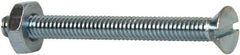 Value Collection - #8-32 UNC, 1-3/4" OAL Slotted Drive Machine Screw - Flat Head, Grade 2 Steel, Zinc-Plated Finish, Without Washer - Apex Tool & Supply