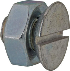 Value Collection - 5/16-18 UNC, 1/2" OAL Slotted Drive Machine Screw - Flat Head, Grade 2 Steel, Zinc-Plated Finish, Without Washer - Apex Tool & Supply