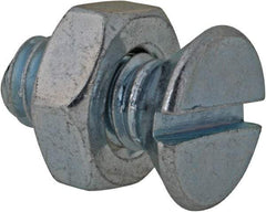 Value Collection - 5/16-18 UNC, 3/4" OAL Slotted Drive Machine Screw - Flat Head, Grade 2 Steel, Zinc-Plated Finish, Without Washer - Apex Tool & Supply