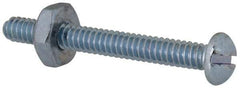 Value Collection - #6-32 UNC, 1-1/4" Length Under Head Slotted Drive Machine Screw - Round Head, Grade 2 Steel, Zinc-Plated Finish, Without Washer - Apex Tool & Supply