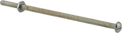Value Collection - #10-24 UNC, 5" Length Under Head Slotted Drive Machine Screw - Round Head, Grade 2 Steel, Zinc-Plated Finish, Without Washer - Apex Tool & Supply