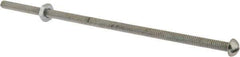 Value Collection - #10-24 UNC, 6" Length Under Head Slotted Drive Machine Screw - Round Head, Grade 2 Steel, Zinc-Plated Finish, Without Washer - Apex Tool & Supply