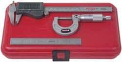 SPI - 3 Piece, Machinist Caliper and Micrometer Tool Kit - 0.0001 Inch Graduation - Apex Tool & Supply