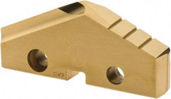 Allied Machine and Engineering - 2-1/16" Diam x 5/16" Thick, Seat Code 4, 132° Included Angle Spade Drill Insert - TiN Coated, Cobalt, Series T-A - Apex Tool & Supply