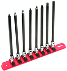 8 Piece - 3/32 - 1/4" - 1/4" Drive - 6" OAL - Hex Bit Socket Set - Apex Tool & Supply