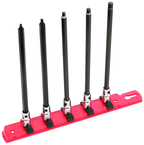 5 Piece - 2.5mm - 6.0mm - 1/4" Drive - 6" OAL - Hex Bit Socket Set - Apex Tool & Supply