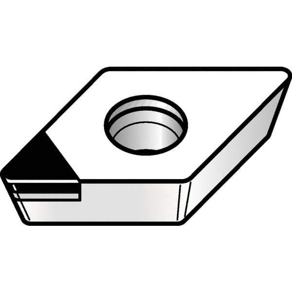 Kennametal - DPGW32.51 F Grade KD1425 Polycrystalline Diamond (PCD) Turning Insert - 55° Diamond, 3/8" Inscr Circle, 5/32" Thick, 1/64" Corner Radius - Apex Tool & Supply