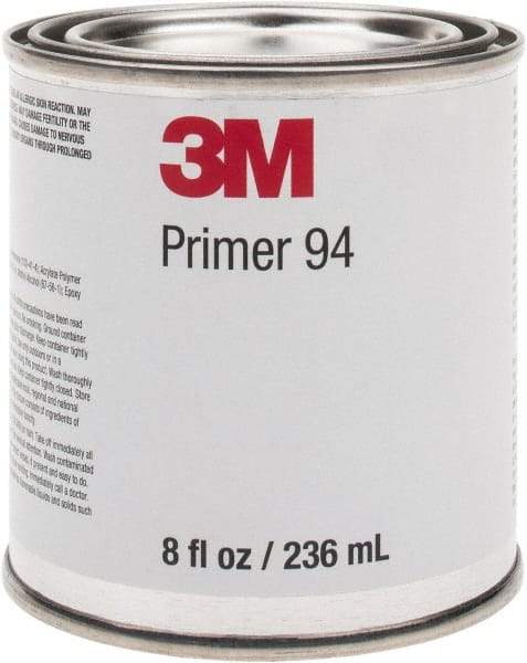 3M - 236.5 mL, Light Yellow Adhesive Primer - For Use with 3M Tapes - Apex Tool & Supply