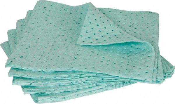 PRO-SAFE - 30 Gal Capacity per Package, Universal Pad - 19" Long x 17" Wide, Green, Polypropylene - Apex Tool & Supply