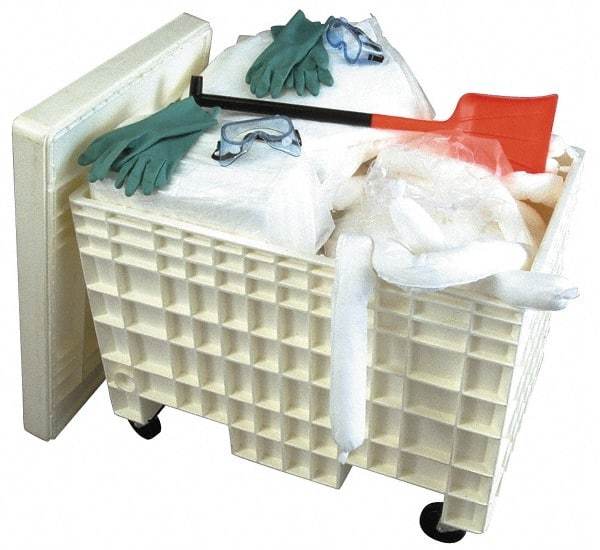 PRO-SAFE - Hazardous Materials Spill Kit - HDPE Mobile Spill Cart - Apex Tool & Supply