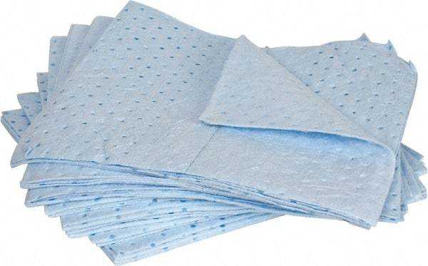 PRO-SAFE - 30 Gal Capacity per Package, Oil Only Pad - 17" Long x 15" Wide, Blue, Polypropylene - Apex Tool & Supply