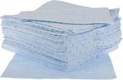PRO-SAFE - 33 Gal Capacity per Package, Oil Only Pad - 19" Long x 17" Wide, Blue, Polypropylene - Apex Tool & Supply