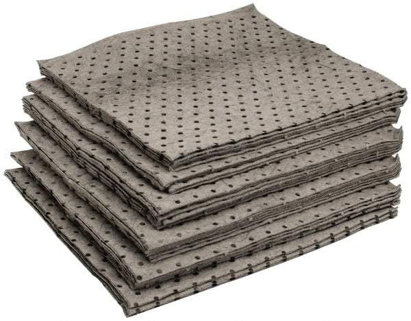 PRO-SAFE - 33 Gal Capacity per Package, Universal Pad - 17" Long x 15" Wide, Gray, Polypropylene - Apex Tool & Supply