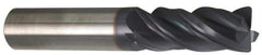 Accupro - 1/2", 4 Flute, Single End, Solid Carbide, 0.02" Corner Radius End Mill - 4" OAL, Right Hand Flute, 2" LOC, Right Hand Cut - Apex Tool & Supply