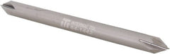 Made in USA - 3/16" Diam 4 Flute Double End Solid Carbide Chamfer Mill - Apex Tool & Supply