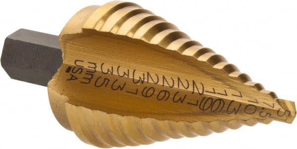 Irwin - 13 Hole Sizes, 5 to 35mm Hole Diam High Speed Steel Speedpoint Step Drill Bit - Apex Tool & Supply