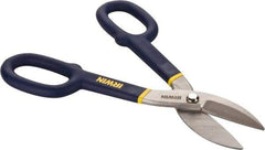 Irwin - 2" Length of Cut, Straight Pattern Tinner's Snip - 10" OAL, Vinyl Handle, 24 AWG Steel Capacity - Apex Tool & Supply