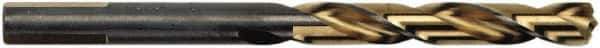 Irwin - 31/64" High Speed Steel Jobber Drill - Oxide/Gold Finish, Right Hand Cut, Spiral Flute, Round with Flats Shank, 5-7/8" OAL, Turbomax Point - Apex Tool & Supply