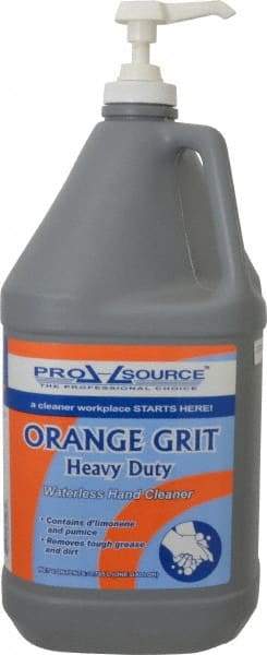 PRO-SOURCE - 1 Gal Pump Bottle Liquid Hand Cleaner - Orange (Color), Citrus Scent - Apex Tool & Supply