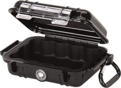 Pelican Products, Inc. - 4-1/16" Wide x 4-1/16" Deep x 2-1/8" High, Clamshell Hard Case - Black, Polycarbonate - Apex Tool & Supply