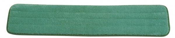 Rubbermaid - 24-1/2" Long x 5-1/2" Wide Microfiber Dust Mop Pad - Hook & Loop, Green - Apex Tool & Supply