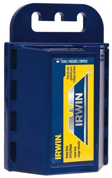 Irwin - 100 Piece Bi-Metal Utility Knife Blade - 2-3/8" OAL - Apex Tool & Supply
