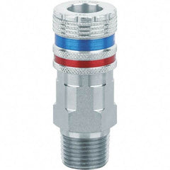 Dynabrade - 1/2 Male NPT Pneumatic Hose Coupler - Steel/Brass, 1/2" Body Diam - Apex Tool & Supply