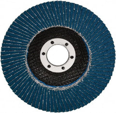 3M - 40 Grit, 7" Disc Diam, 5/8-11 Center Hole, Type 29 Zirconia Alumina Flap Disc - 8,600 Max RPM, Cloth Backing, Arbor Attaching System, Coated - Apex Tool & Supply