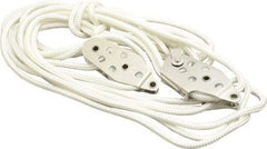 Ronstan - 660 Lb Lifting Capacity, 4-1/2' Lift Height, Block & Tackle Hoist - Made from Rope - Apex Tool & Supply