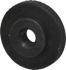 Gibraltar - #10-32 UNF Thread, Black Oxide Finish, Steel Round Knurled Check Nut - 3/16" Overall Height, 3/4" Head Diam, 7/16" Base Diam - Apex Tool & Supply