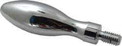 Gibraltar - 3/8-16 Threaded Stem, Fixed Handwheel & Machine Handle - Carbon Steel Bulb Shape Handle, 11/16" Long Carbon Steel Stem, 3-3/16" Handle Length, 3-7/8" OAL - Apex Tool & Supply